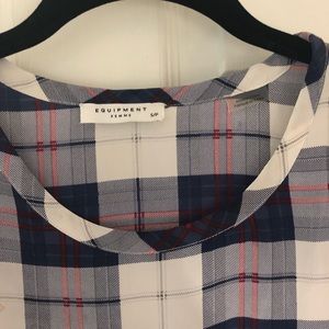 Equipment - Silk Plaid Blouse